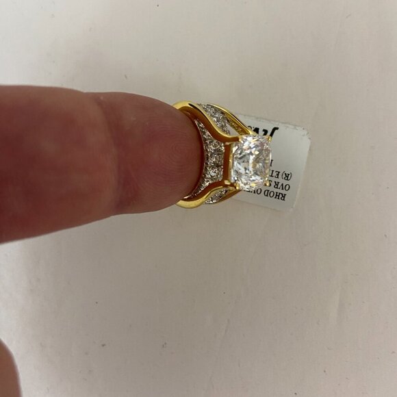 Bella Luce Cubic Zirconia Women's Engagement Ring Rhodium & 18k Gold Over Silver - Picture 11 of 11